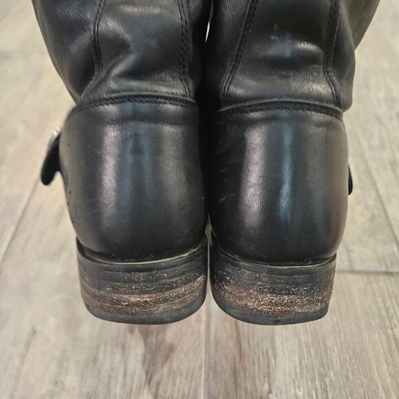 Frye Veronica Flex Short Moto Boots Womens 7 Leather Round Toe Classic Timeless - Picture 7 of 16